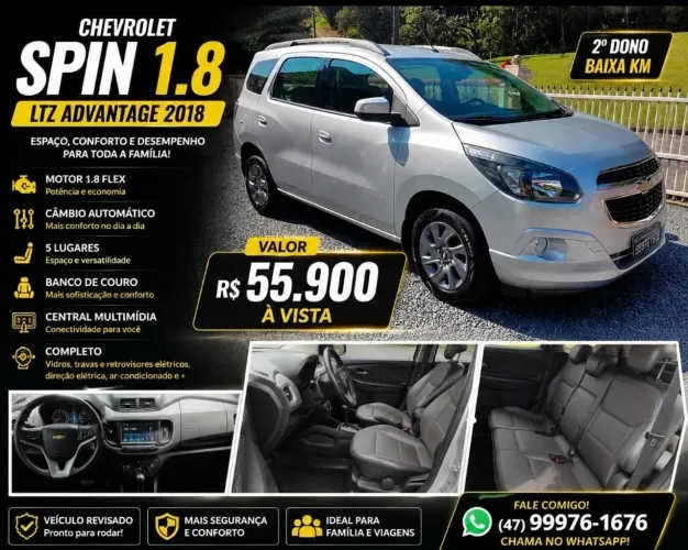 Chevrolet Spin Advantage 1.8 8V Econo.flex 5P Aut. 2018