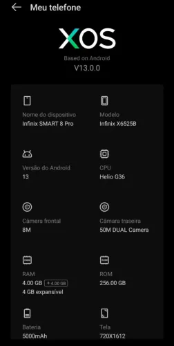 Celular Infinix Smart 8 Pro