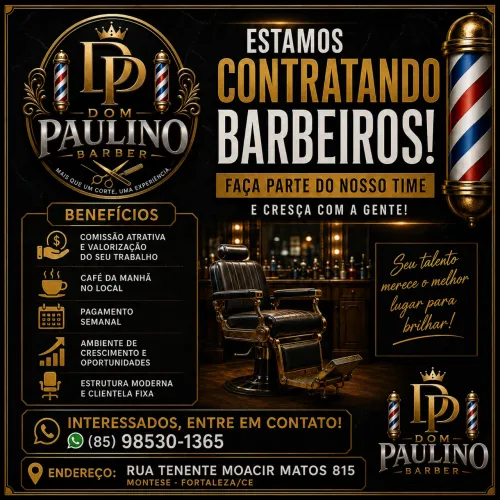 Vaga para 2 barbeiros 