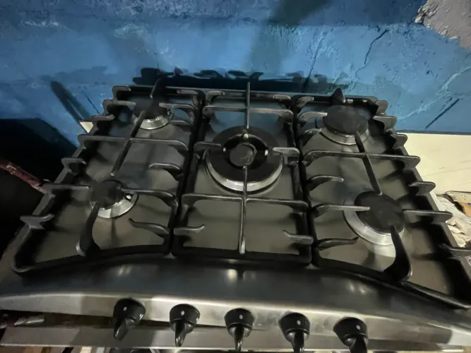 Cooktop Tramontina 5 Bocas Inox | Acendimento Automático | Funcionando