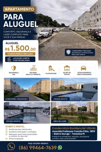 Alugo Apartamento no gurupi.