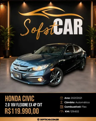 Honda Civic Sedan EX 2.0 Flex 16V Aut.4p 2021