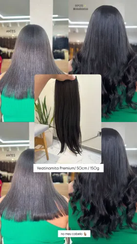 Cabelo humano / Veatinamita Premium