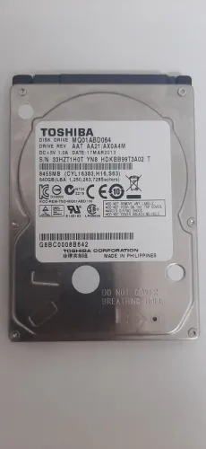Hd Notebook Toshiba Mq01abd064 640gb Sata 5400rpm