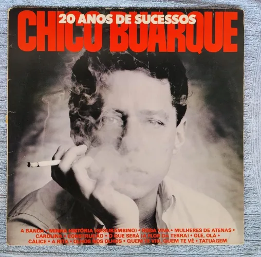 LP disco de vinil Chico Buarque 20 anos de sucesso toca disco radiola vitrola som antigo 