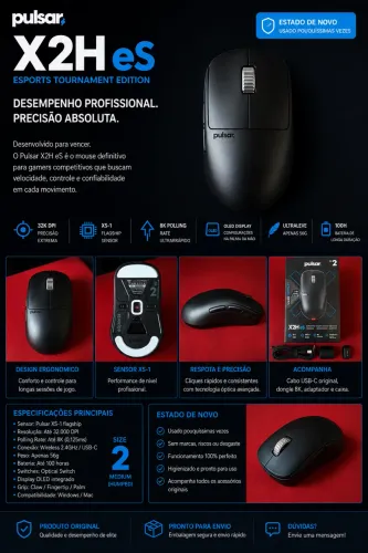 Pulsar X2H eS Esports Tournament Edition - Estado de Novo