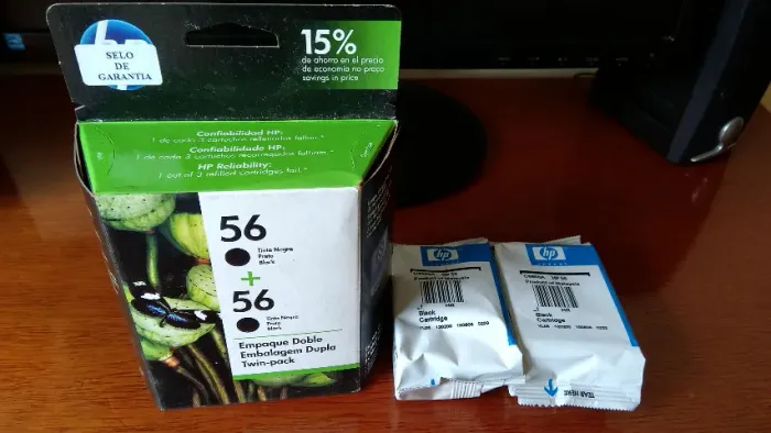 Cartucho De Tinta 56 C6656ab Preto Original 19 Ml,Lacrado 4 Unidades