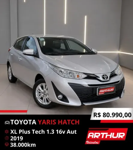 Toyota Yaris XL Plus Con. 1.5 Flex 16V 5P AUT 2019