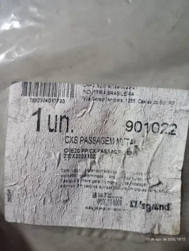 Título: 2 Caixas de Passagem Metálicas Cemar Legrand (Novas e Completas)