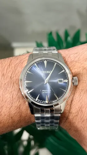 SEIKO PRESAGE COCKTAIL TIME BLUE MOON - Ref. SRPB41J1 - NOVO/SEM USO FULL SET