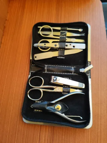 Kit manicure 8 pçs aço inoxidável cortador de unhas masc/fem