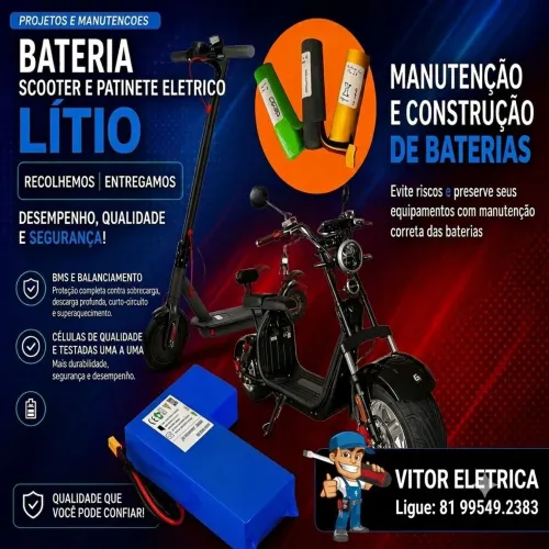 Manutencao Bateria Scooter Eletrica Patinete Eletrico Conserto