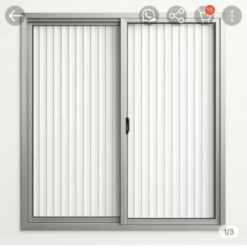 Janela 2 folhas de correr 100x80 vidro canelado
