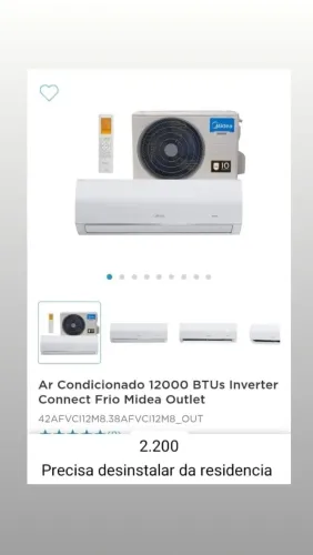Ar-condicionado midea 12000 btu 127