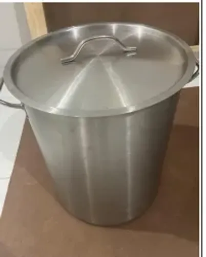 Caldeirão 40 Industrial Aço Inox 304 Fundo Triplo 58 Lts com tampa
