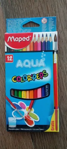 Lápis de cor Maped Aqua Color Pepes 12 Cores