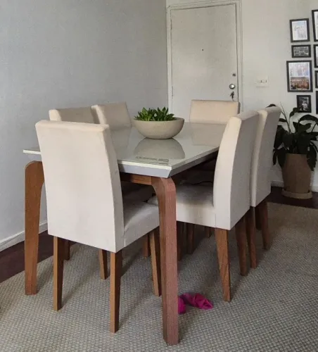Mesa de jantar 6 lugares + 6 cadeiras