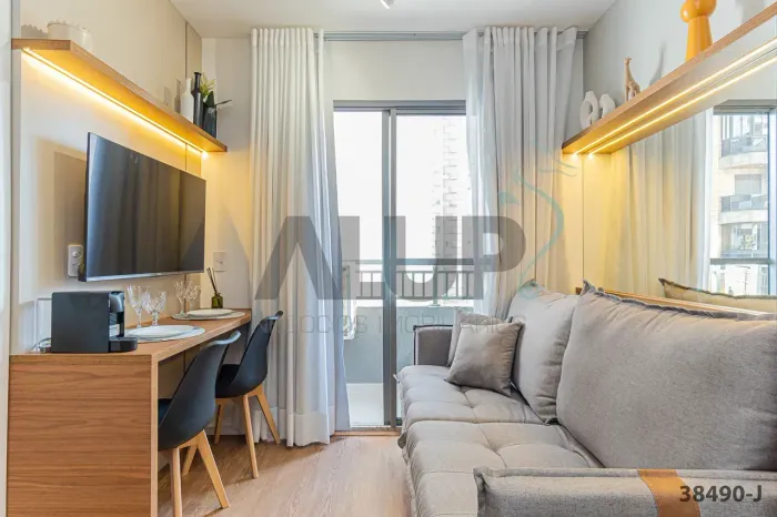 Apartamento mobiliado para locação na Vila Olímpia 25 m², lazer completo e excelente loca