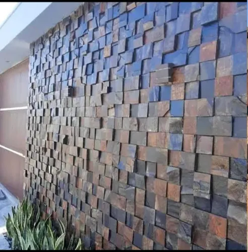Pedra ferro mosaico em tela