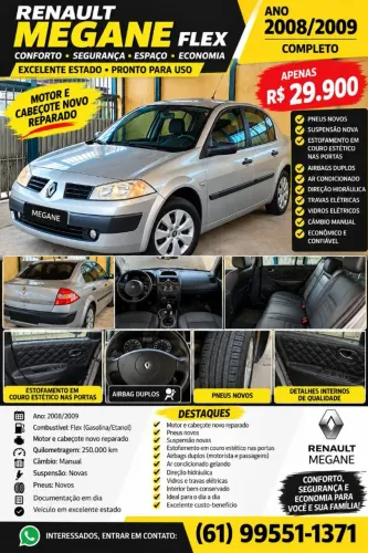 Renault Megane Sedan Expression Hi-flex 1.6 16V 2008