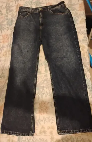 Calça jeans feminina wide leg Tam 46