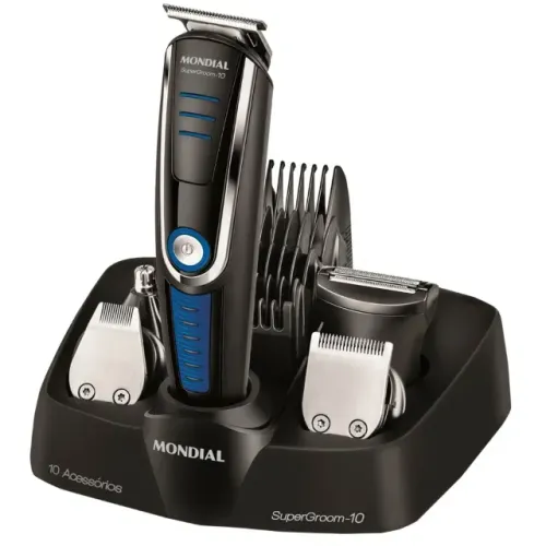 Aparador Mondial Super Groom BG-03 10 em 1 bivolt (Novo)