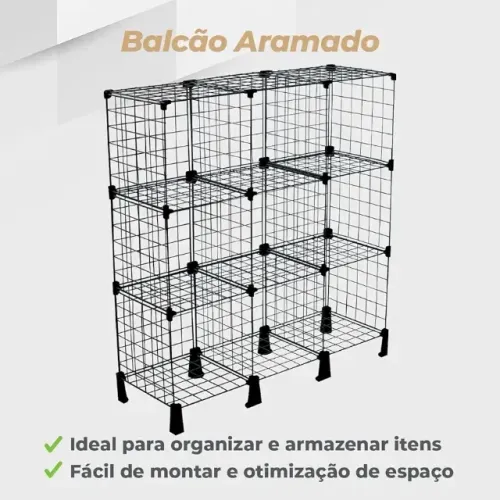 Grade para balcão aramada estoque e exposição de loja