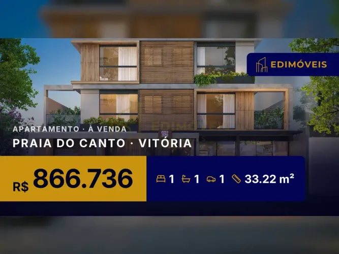 Não perca: Apartamento 1 quarto na Praia do Canto, investimento certo!