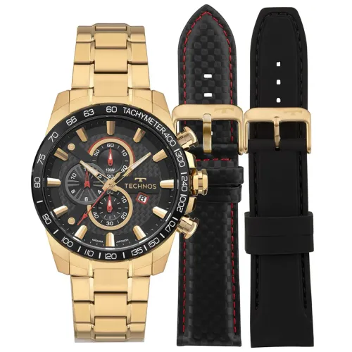 RELÓGIO TS CARBON DOURADO