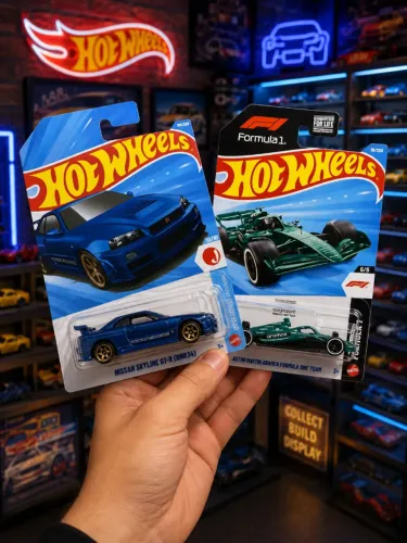 DUPLA HOT WHEELS LOTE K 2026 (SKYLINE R34 & F1 ASTON MARTIN)