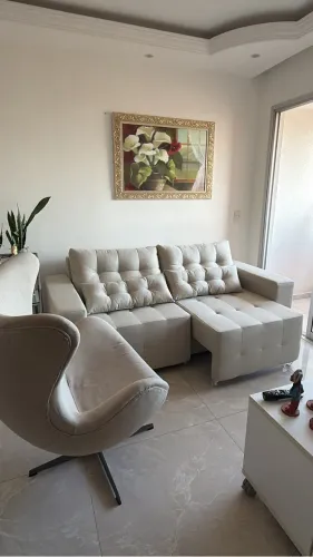 Sofá retrátil 3l em linho TAM 2,05m