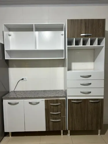 Conjunto de Armários de Cozinha + Pia Inox SEM TAMPO - R$ 470