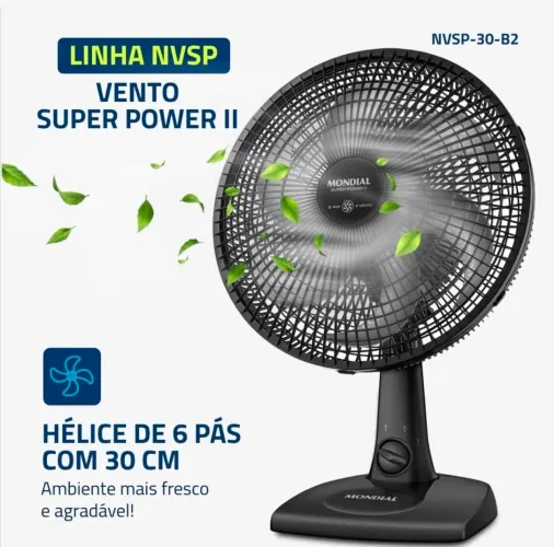 Ventilador Mondial 30cm Super Power (Zero Lacrado Na Caixa)