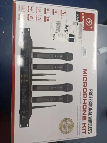 Kit microfone sem fio 4 mic. KA-M95, Usado apenas uma vez