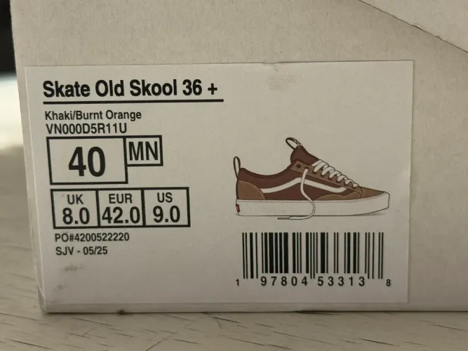 Tênis Vans Skate Old Skool 36+ Tamanho: 40 Cor: Khaki Burnt Orange (Original)