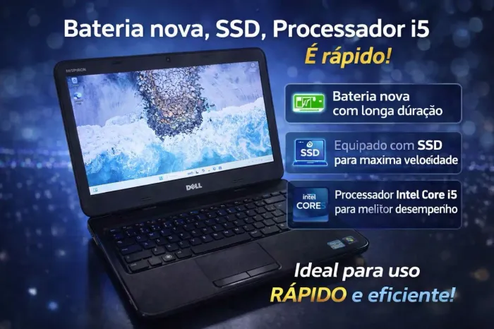 Super Notebook Dell i5 | SSD 240GB | 8GB RAM | Ideal para estudo e trabalho!*