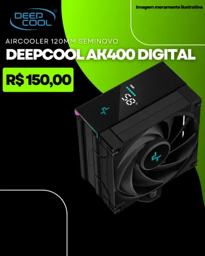 AIRCOOLER 120MM SEMINOVO DEEPCOOL AK400 DIGITAL