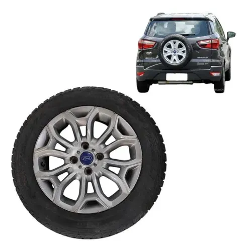 Roda Aro C/ Pneu Ford Ecosport 2013 A 2016 Preto