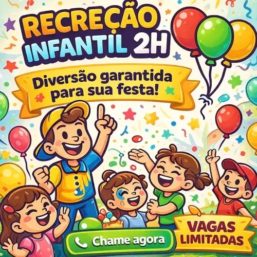 Recreação para Festa Infantil (2h) ? Pacote Rápido e Completo
