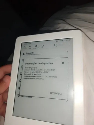 Kindle 7ª Geração semi-novo + Capa protetora 