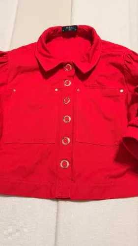Jaqueta blusa sarja vermelha murau diferente fashion