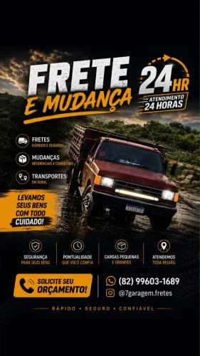 FRETE/mudanças, qualidade e cuidado NÚMERO *89