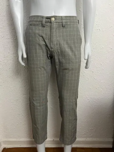 Calça Richards Tamanho 38 Cinza Claro Xadrez Bom Estado