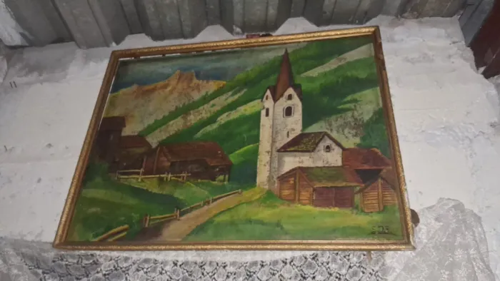 Quadro antigo reliquia muito antiga