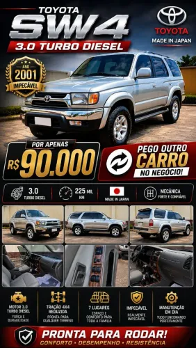 Toyota Hilux SW4 4X4 3.0 8V TB Diesel 2001