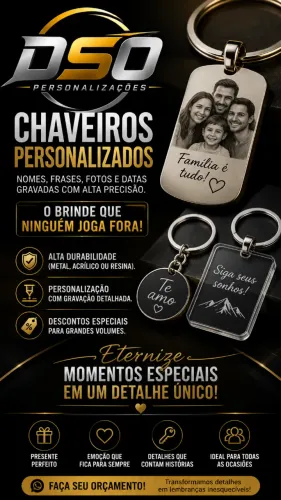 Chaveiros personalizados