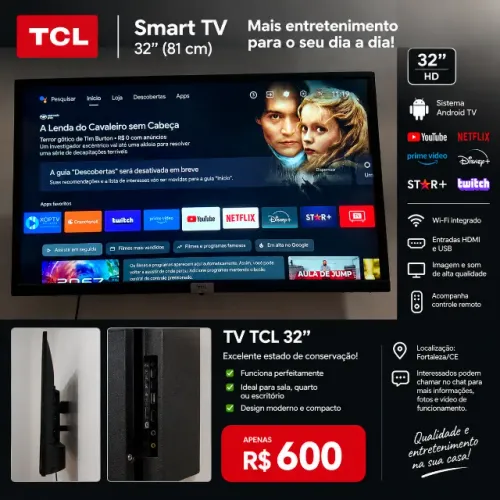 TV 32'' TCL Smart TV Android