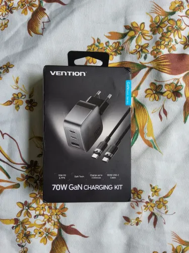Fonte/Carregador Vention 70W GaN