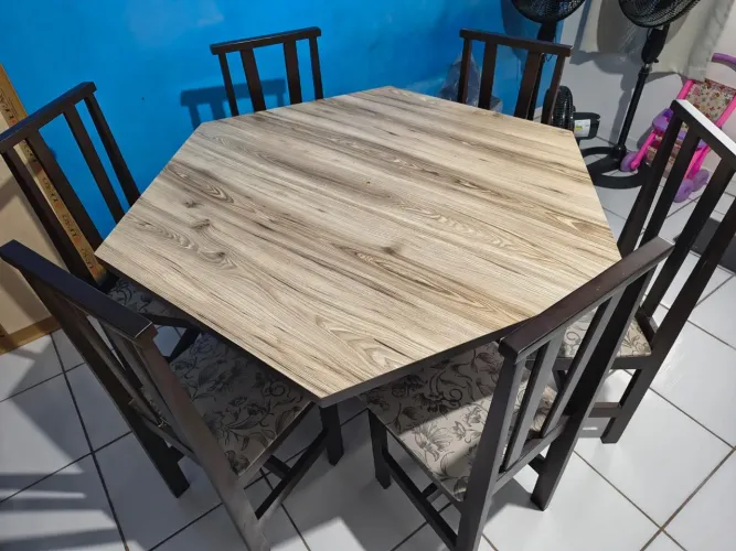 Mesa hexagonal 6 lugares