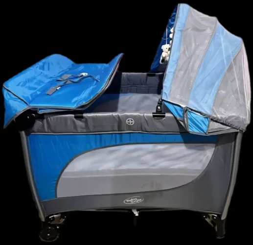 Berço portátil azul